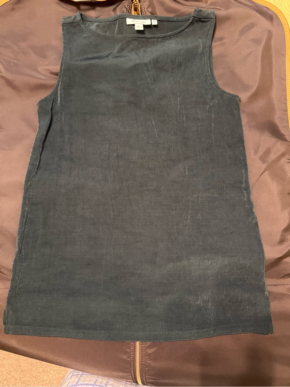 Chico’s Travelers Sleeveless Green Tank Top Size 0 NWOT